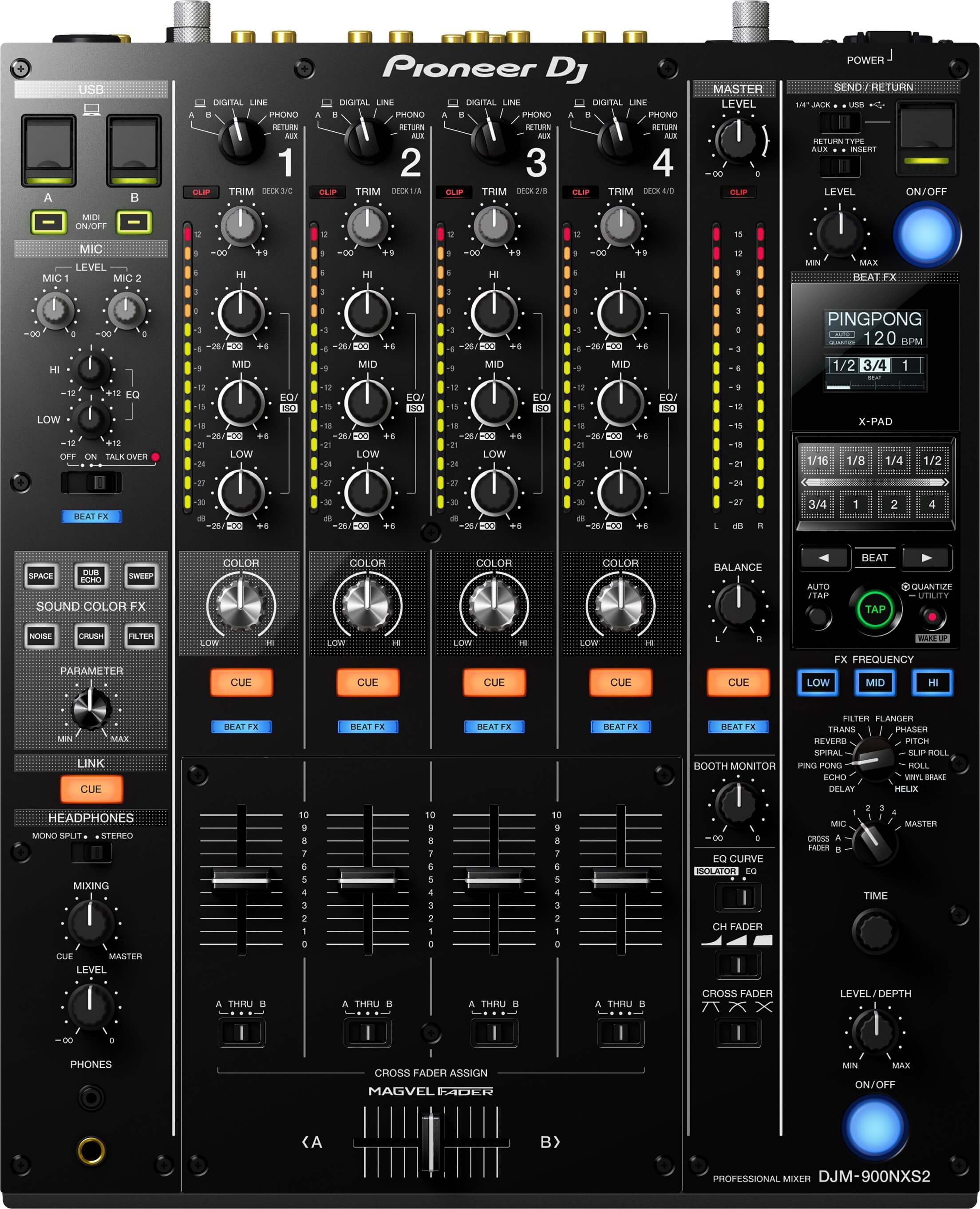 Pioneer DJM 900 Nexus 2 Four Channel DJ Mixer