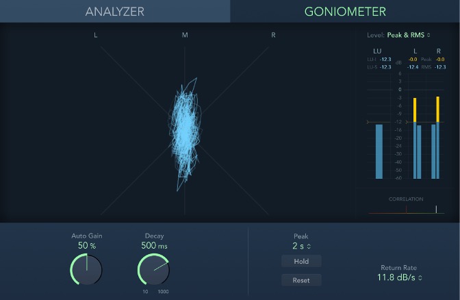 stockMultimeter in Logic Pro